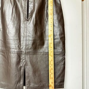 Brown Leather Skirt